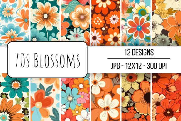 70s Blossoms Seamless Pattern: The Ultimate Digital Resource for Retro-Inspired Creative Projects