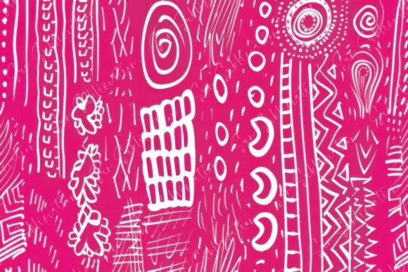 Abstract Pink Doodle Art: A Versatile Digital Asset for Modern Creators