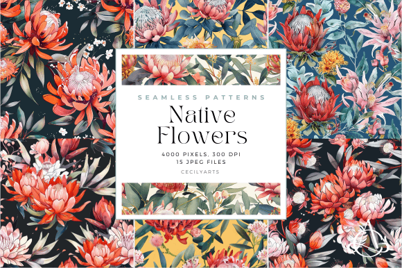 Australian Native Flowers Seamless: The Perfect Backdrop for Your Next Creative Project