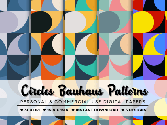 Background Circles Bauhaus Style