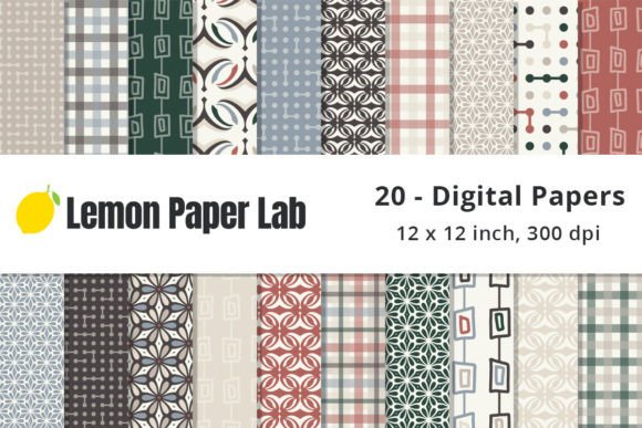 Brown, Red, Green, Blue, Beige and White: The Ultimate Neutral Digital Paper Pack for Creative Projects