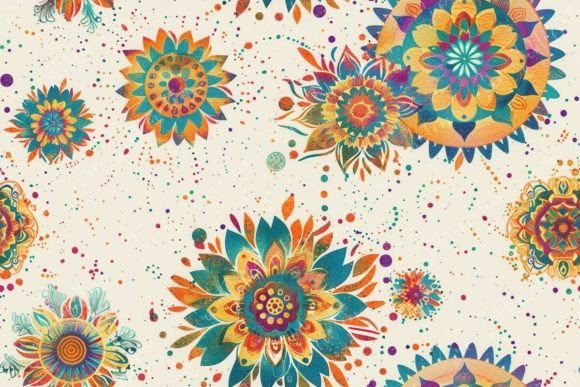 Colorful Floral Mandalas Seamless: A Strategic Asset for Visual Communication
