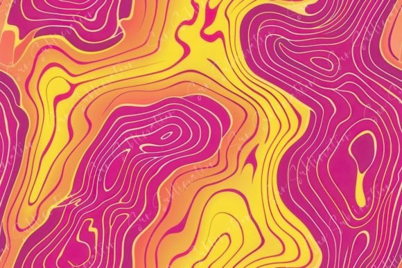 Elevating Digital and Print Branding with the Vibrant Abstract Waves Seamless Pattern