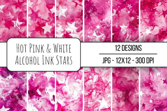 Hot Pink White Alcohol Ink Stars: A Strategic Asset for Modern Creative Projects