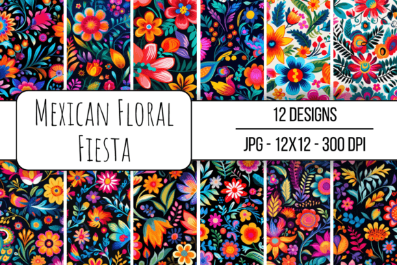 Mexican Floral Fiesta Seamless Pattern: A Vibrant Digital Asset for Modern Creativity