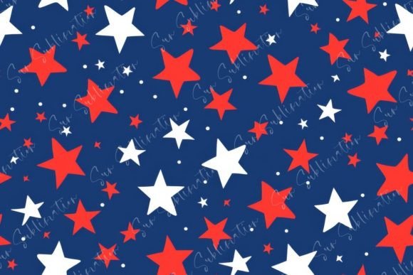 Patriotic Star Pattern for Festive Designs