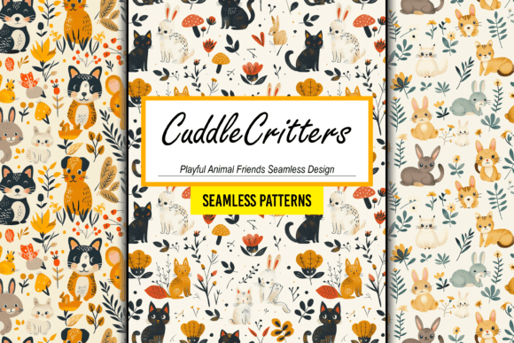 Playful Animal Friends Seamless Design