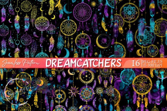 Purple Teal Yellow Dreamcatchers Pattern: A Guide to Elevating Your Visual Projects