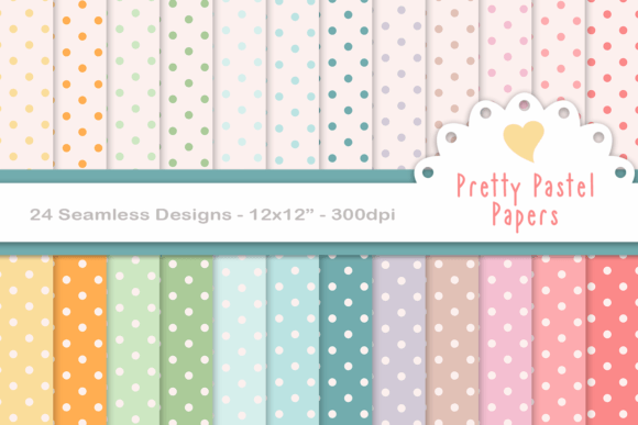 Seamless Pastel Polka Dot Papers for Creative Projects