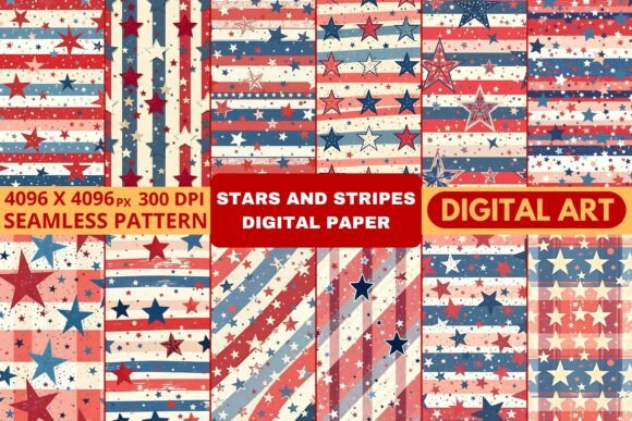 Stars and Stripes Digital Paper: The Ultimate Tool for Patriotic Design Projects