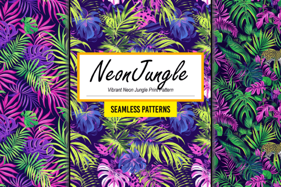 Vibrant Neon Jungle Print Pattern Arts: A Bold New Direction for Your Creative Projects